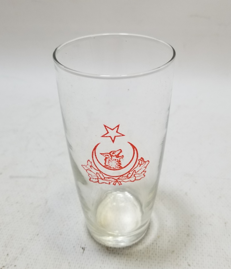 CUMHURİYET BAŞLARI ÇOK NADİR ÜZERİ BOZKURT VE AY YILDIZLI BARDAK