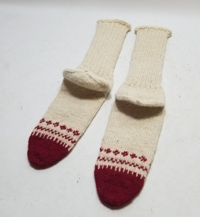 OSMANLI DÖNEMİ KULLANILMAMIŞ EL ÖRME ÇORAP