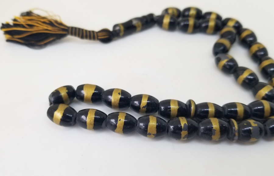 ÜZERİ ALTIN VARAKLI OSMANLI DÖNEMİ NADİR BEYKOZ TESPİH