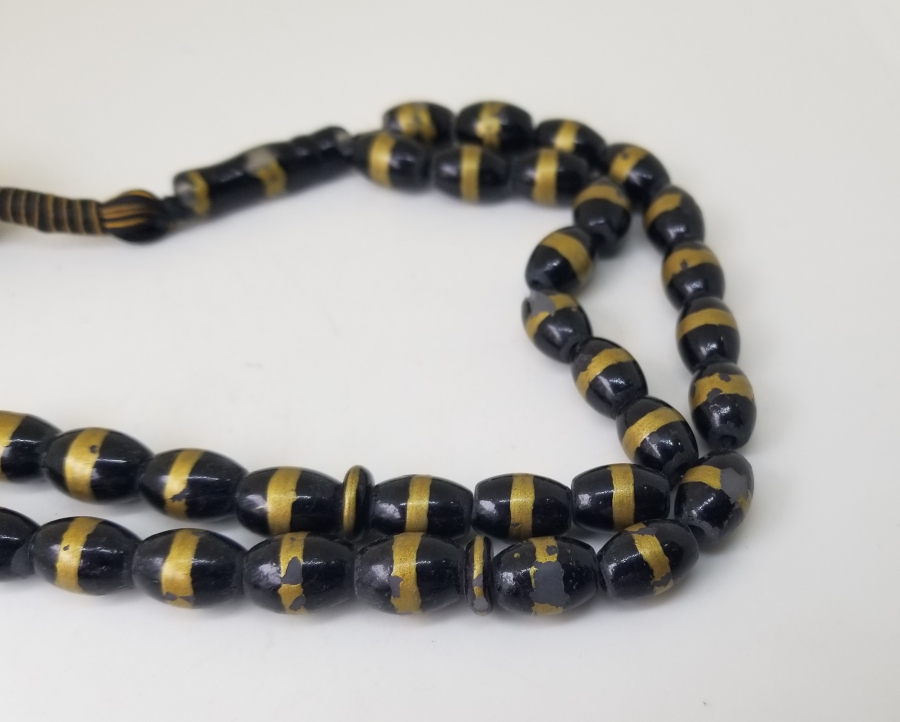 ÜZERİ ALTIN VARAKLI OSMANLI DÖNEMİ NADİR BEYKOZ TESPİH