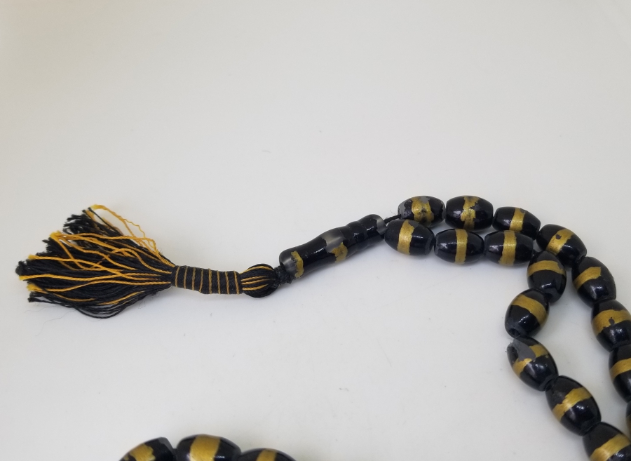 ÜZERİ ALTIN VARAKLI OSMANLI DÖNEMİ NADİR BEYKOZ TESPİH