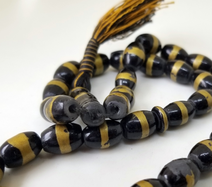 ÜZERİ ALTIN VARAKLI OSMANLI DÖNEMİ NADİR BEYKOZ TESPİH