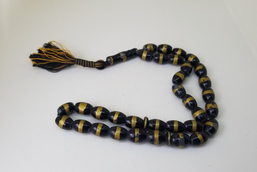 ÜZERİ ALTIN VARAKLI OSMANLI DÖNEMİ NADİR BEYKOZ TESPİH