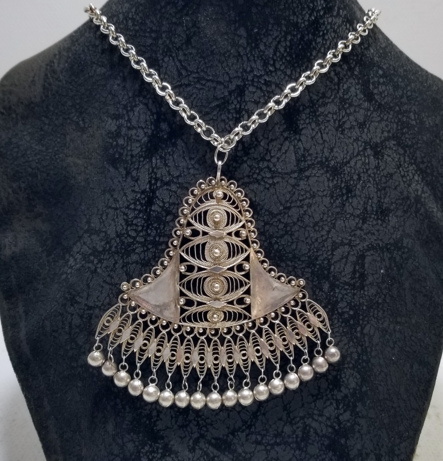 SAF GÜMÜŞTEN MAMUL ÖZEL YAPIM SÜRYANİ GERDANLIK