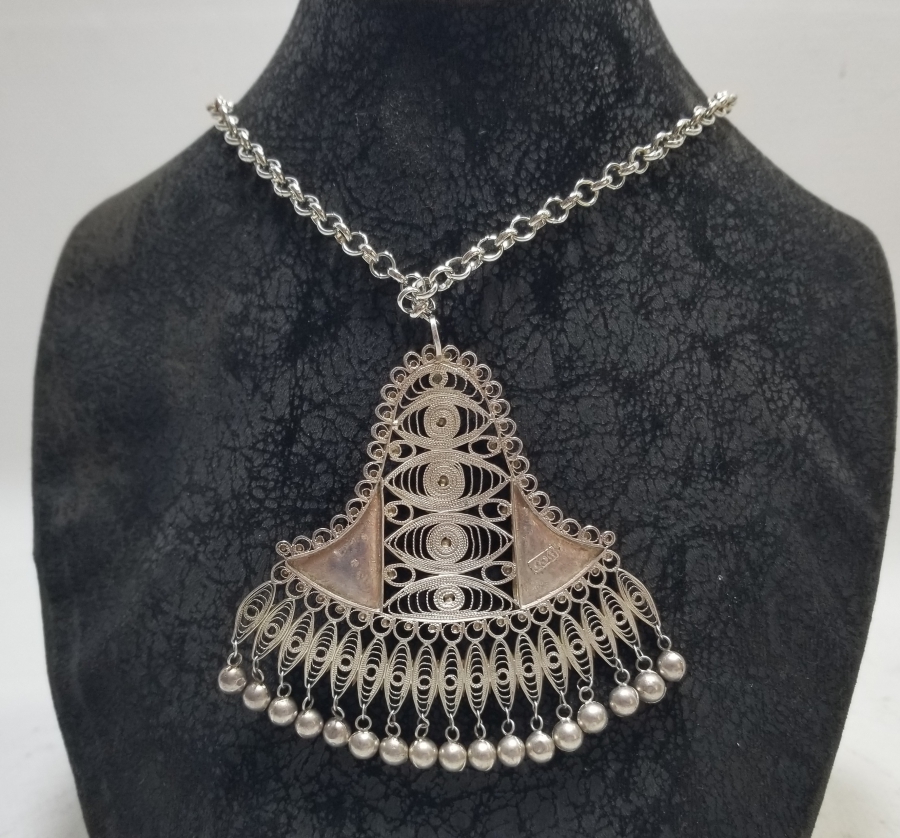 SAF GÜMÜŞTEN MAMUL ÖZEL YAPIM SÜRYANİ GERDANLIK