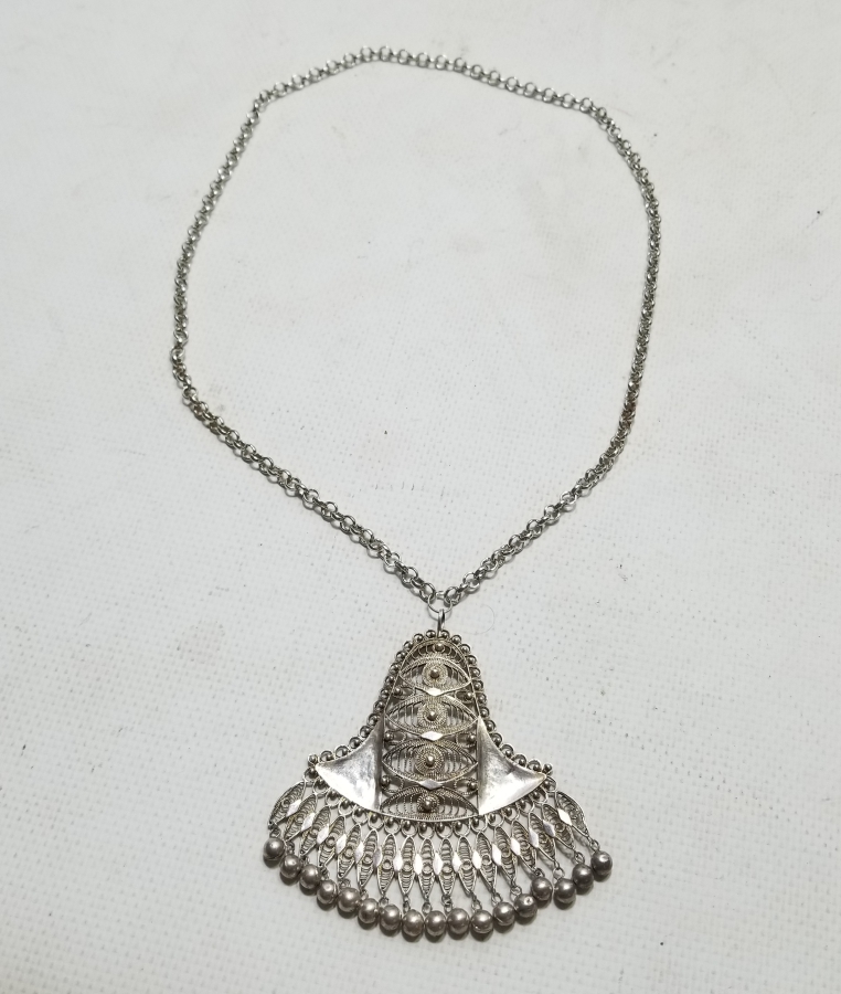 SAF GÜMÜŞTEN MAMUL ÖZEL YAPIM SÜRYANİ GERDANLIK