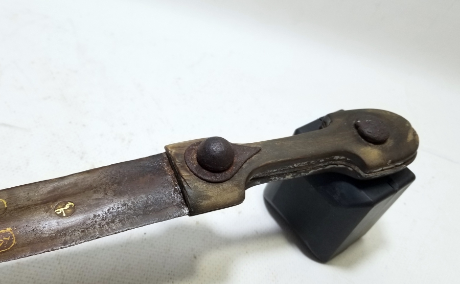 ALTIN ÇAKMA İŞÇİLİKLİ NADİR TİPTE OSMANLI DÖNEMİ ÇERKES KAMASI