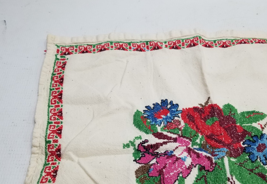 OSMANLI DÖNEMİ KANAVİÇE İŞÇİLİKLİ NADİR YÜZ GÖRÜMLÜLÜĞÜ BOHÇASI