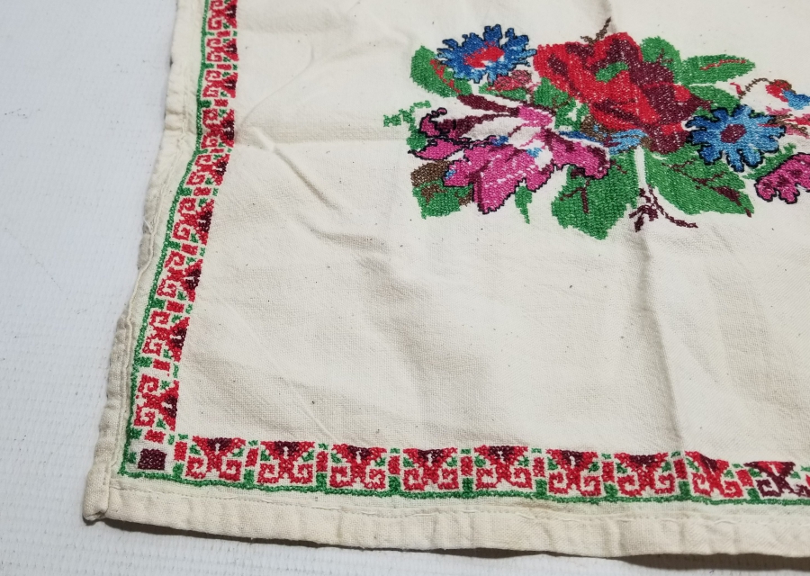 OSMANLI DÖNEMİ KANAVİÇE İŞÇİLİKLİ NADİR YÜZ GÖRÜMLÜLÜĞÜ BOHÇASI