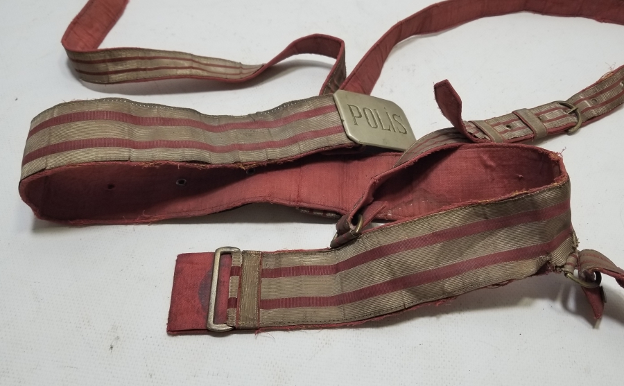 GÜMÜŞ SIRMA İŞÇİLİKLİ CUMHURİYET BAŞLARI TAM TAKIM POLİS KOMİSER KEMERİ