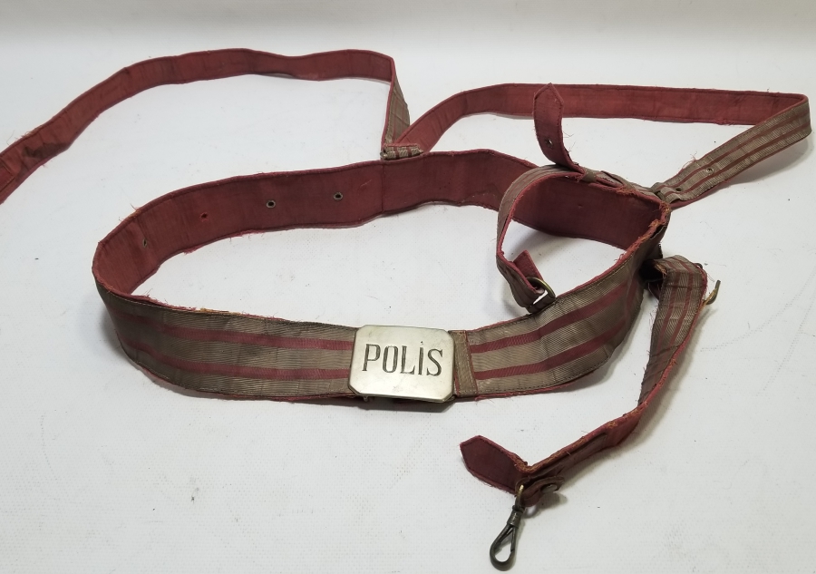 GÜMÜŞ SIRMA İŞÇİLİKLİ CUMHURİYET BAŞLARI TAM TAKIM POLİS KOMİSER KEMERİ