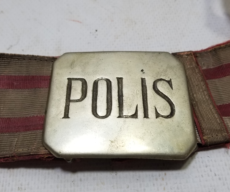 GÜMÜŞ SIRMA İŞÇİLİKLİ CUMHURİYET BAŞLARI TAM TAKIM POLİS KOMİSER KEMERİ