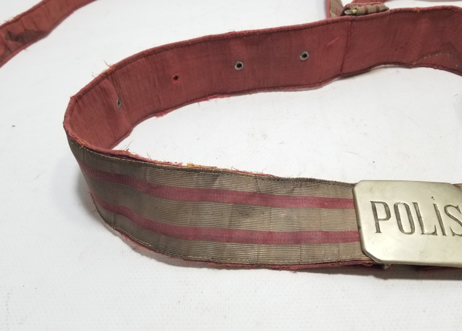 GÜMÜŞ SIRMA İŞÇİLİKLİ CUMHURİYET BAŞLARI TAM TAKIM POLİS KOMİSER KEMERİ