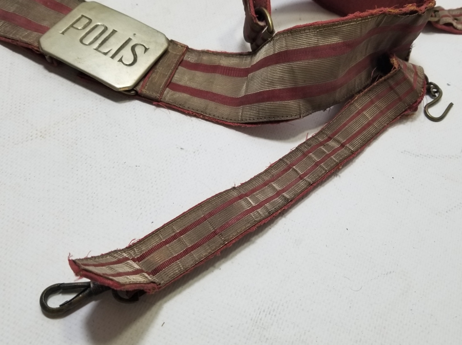 GÜMÜŞ SIRMA İŞÇİLİKLİ CUMHURİYET BAŞLARI TAM TAKIM POLİS KOMİSER KEMERİ