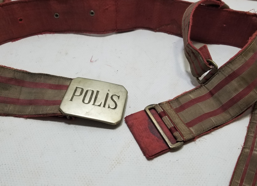 GÜMÜŞ SIRMA İŞÇİLİKLİ CUMHURİYET BAŞLARI TAM TAKIM POLİS KOMİSER KEMERİ