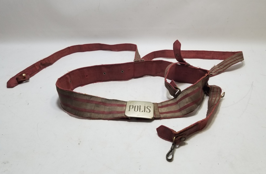 GÜMÜŞ SIRMA İŞÇİLİKLİ CUMHURİYET BAŞLARI TAM TAKIM POLİS KOMİSER KEMERİ