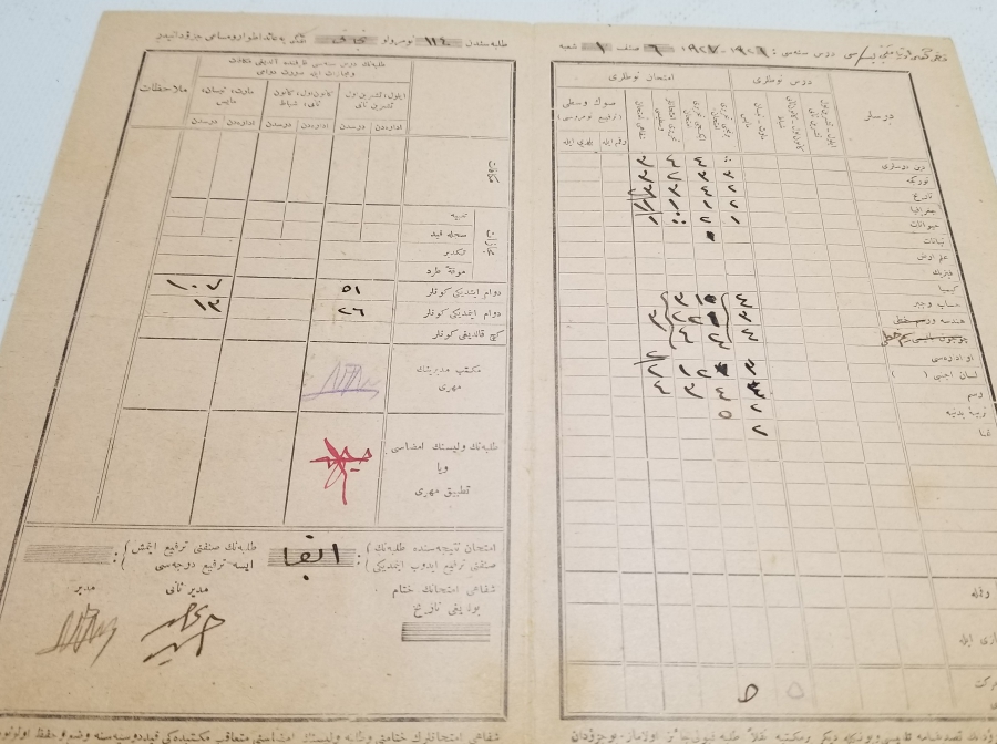 CUMHURİYET BAŞLARI ÖĞRENCİ KARNESİ