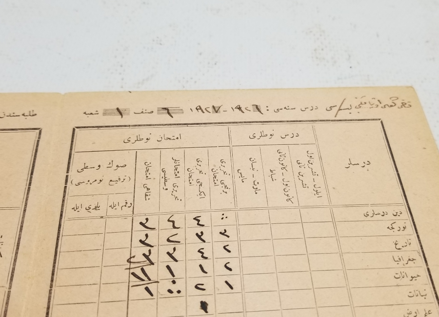 CUMHURİYET BAŞLARI ÖĞRENCİ KARNESİ