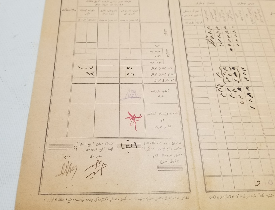 CUMHURİYET BAŞLARI ÖĞRENCİ KARNESİ