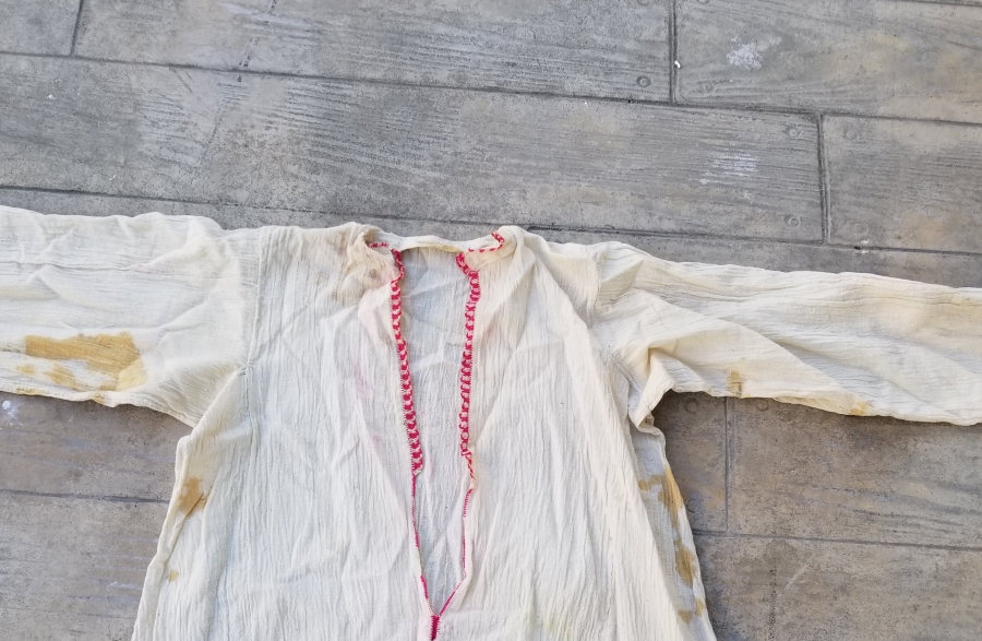 YAKASI VE KOLLARI İĞNE OYA İŞÇİLİKLİ OSMANLI DÖNEMİ İPEKLİ İÇLİK