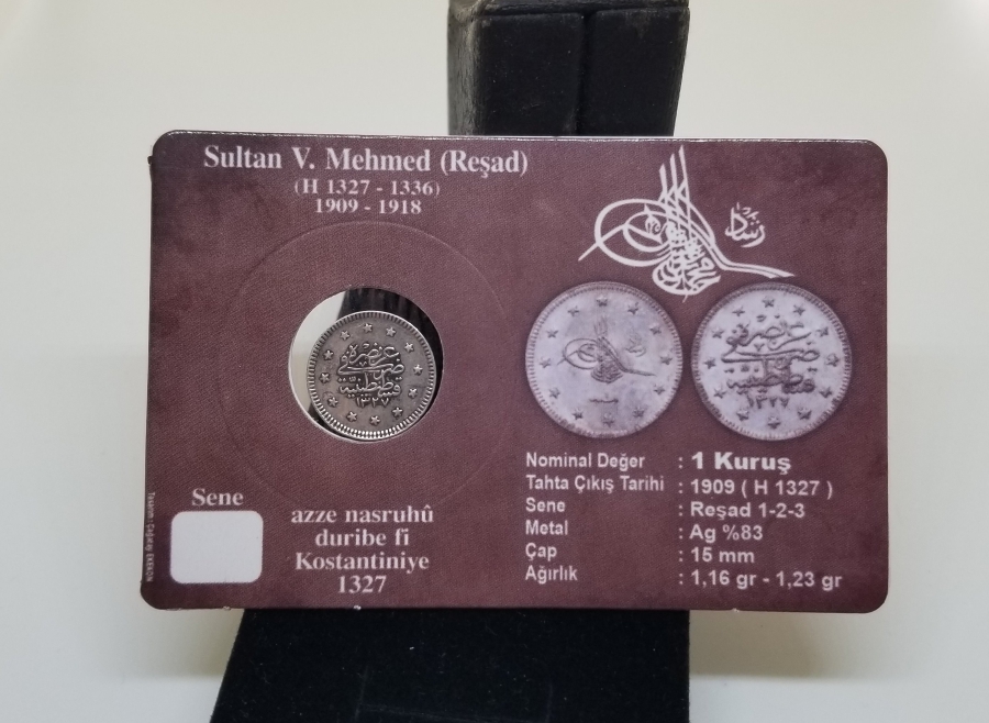 SULTAN MEHMET REŞAD DÖNEMİ GÜMÜŞ 1 KURUŞ MECİDİYE
