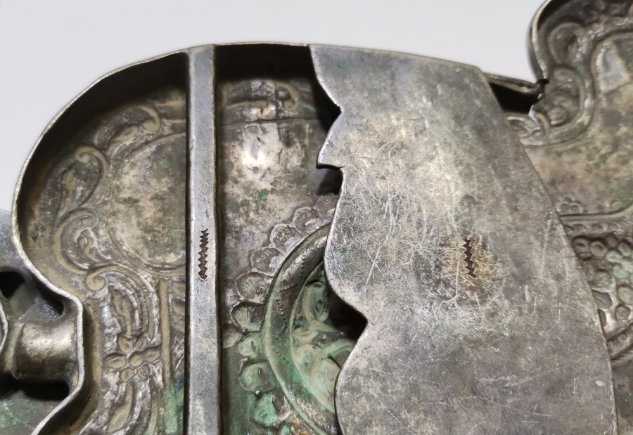 ÜZERİ KABARTMA İŞÇİLİKLİ OSMANLI DÖNEMİ GÜMÜŞ GELİN KEMERİ