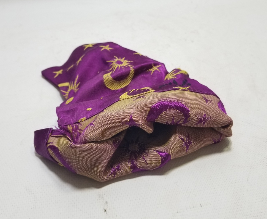 İÇİ OSMANLICA BURSA YAZILI AY YILDIZ FİGÜRLÜ NADİR İPEK KESE