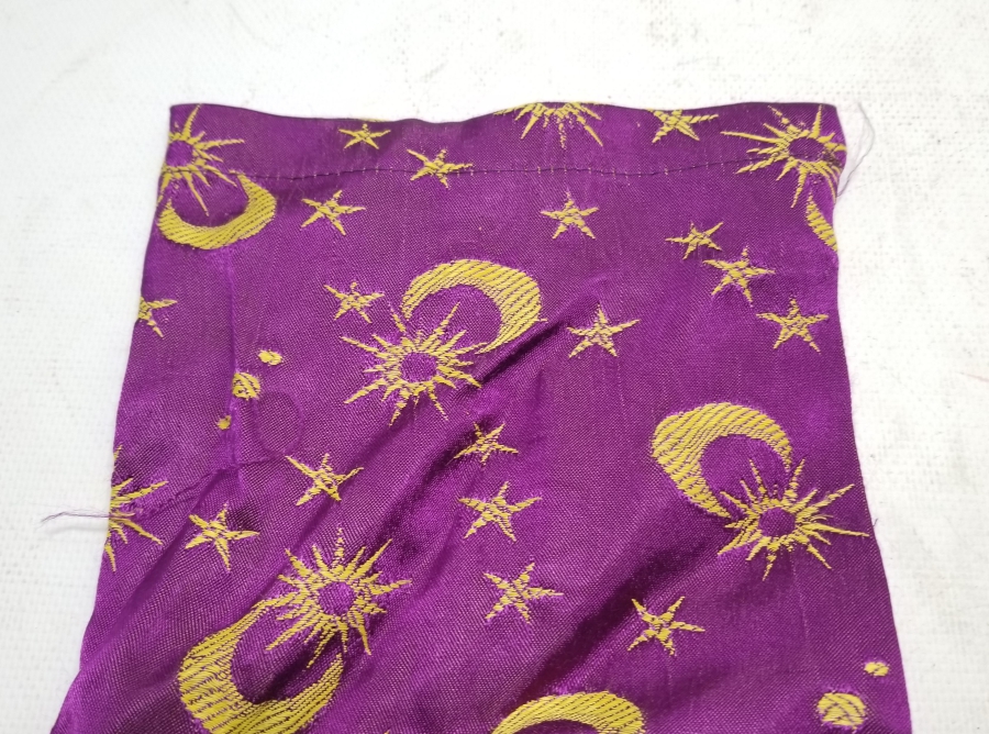 İÇİ OSMANLICA BURSA YAZILI AY YILDIZ FİGÜRLÜ NADİR İPEK KESE