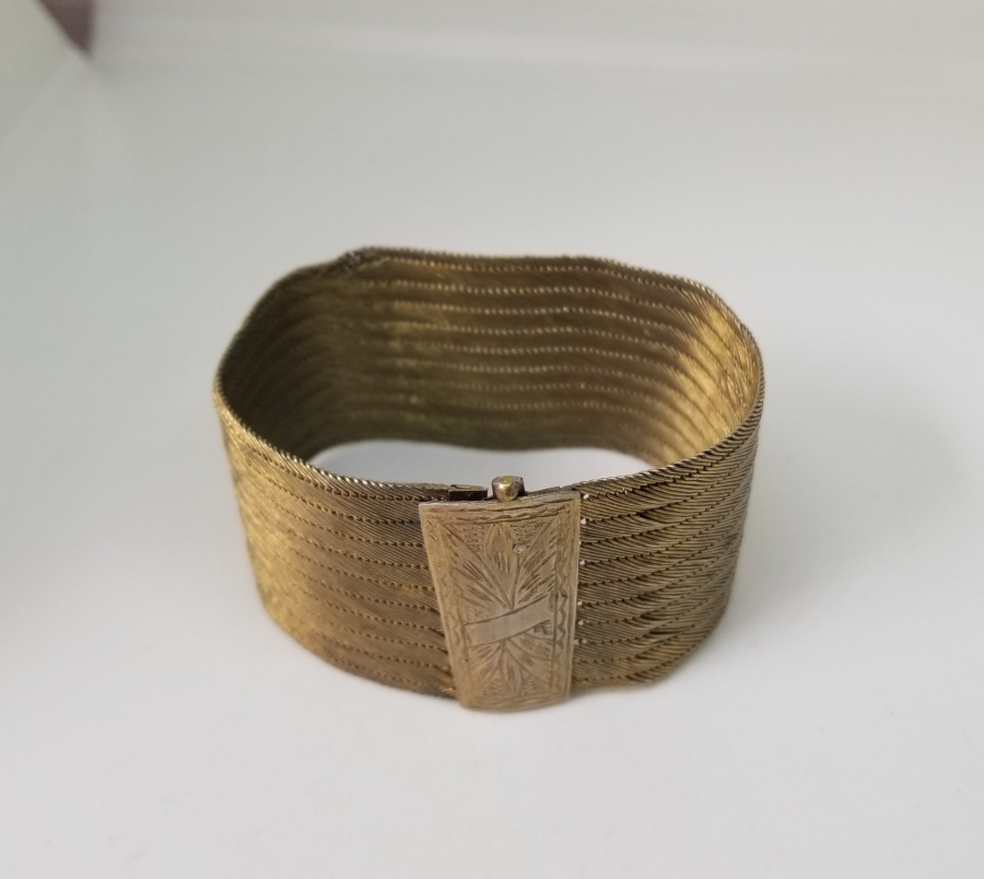 ÜZERİ KALEM İŞÇİLİKLİ OSMANLI DÖNEMİ TRABZON İŞİ HASIR ÖRME GELİN BİLEZİĞİ