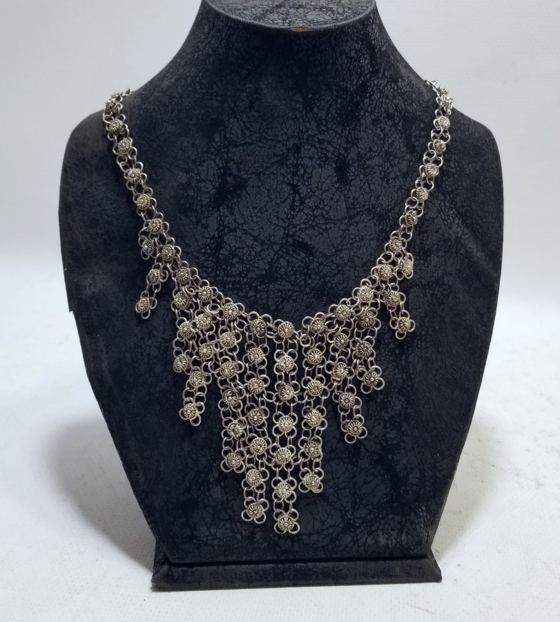 GÜHERZE İŞÇİLİKLİ YOKLUK DÖNEMİ EL YAPIMI GERDANLIK