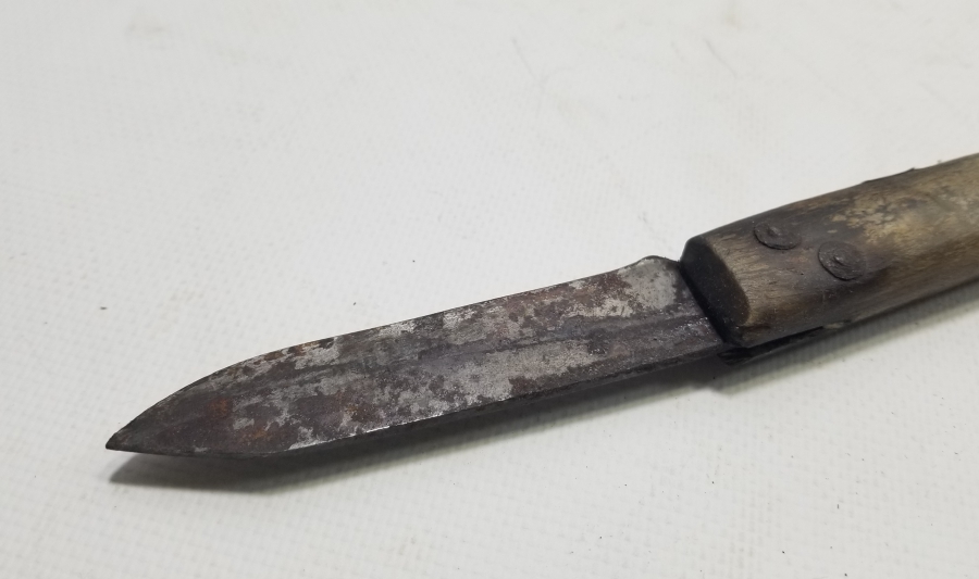 ÜZERİ OSMANLICA YAZILI BOYNUZ SAPLI OSMANLI DÖNEMİ ÇAKI