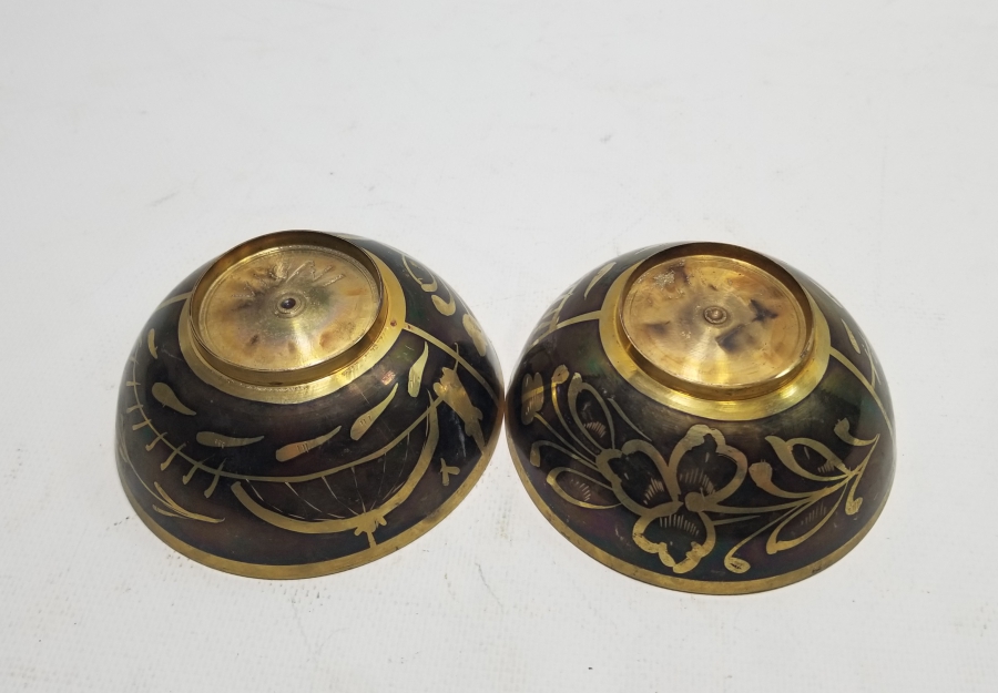 İÇ KISMI AYETLİ ANTİKA ÇİFT ŞİFA TASI