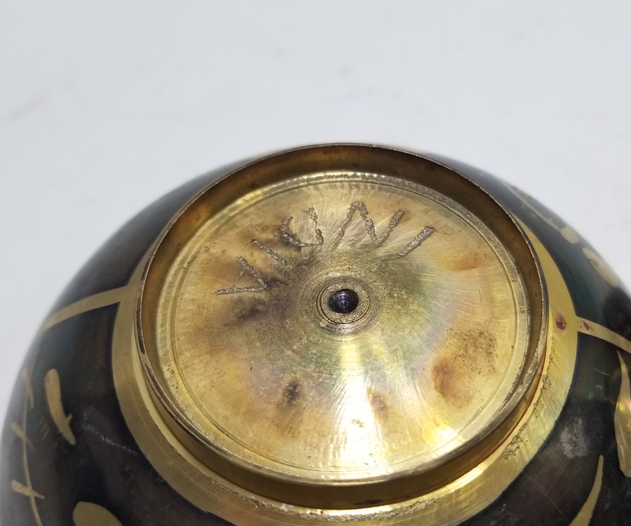 İÇ KISMI AYETLİ ANTİKA ÇİFT ŞİFA TASI