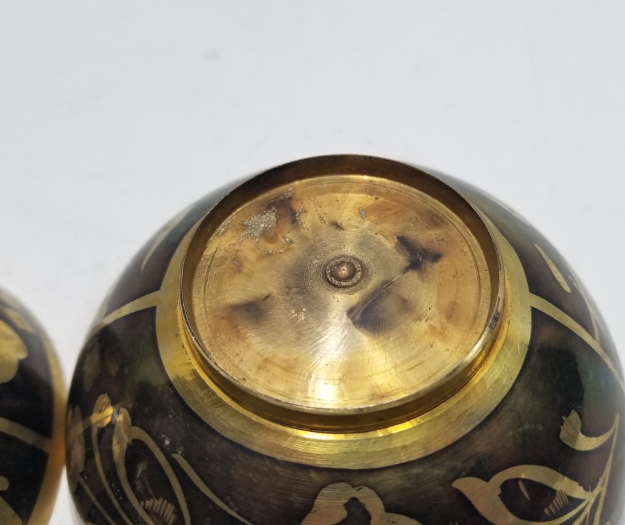 İÇ KISMI AYETLİ ANTİKA ÇİFT ŞİFA TASI