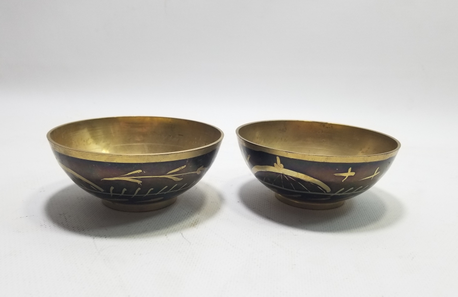 İÇ KISMI AYETLİ ANTİKA ÇİFT ŞİFA TASI