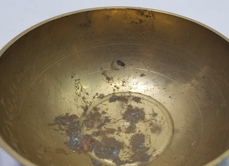 İÇ KISMI AYETLİ ANTİKA ÇİFT ŞİFA TASI