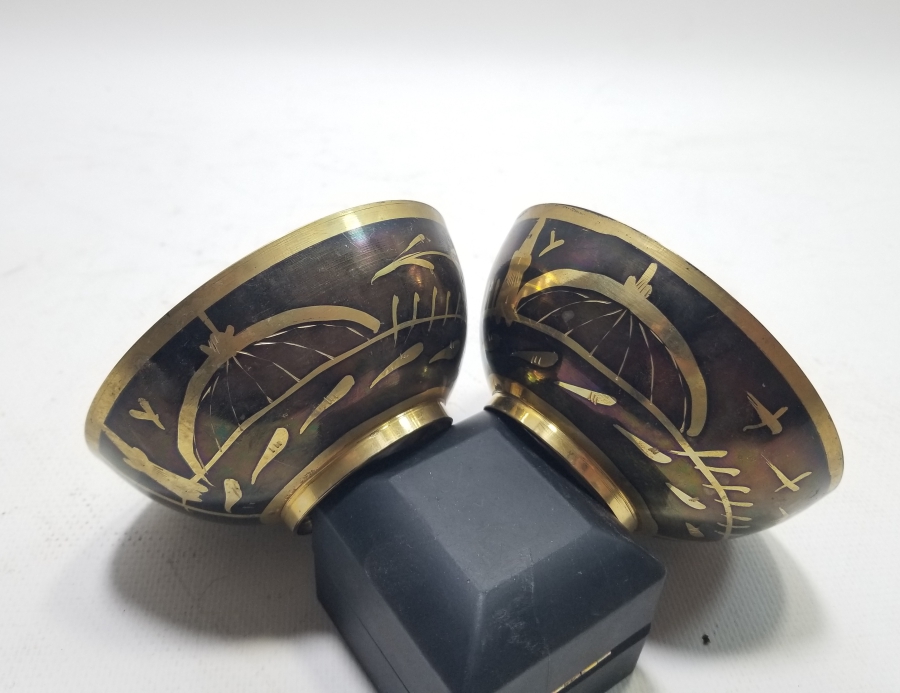 İÇ KISMI AYETLİ ANTİKA ÇİFT ŞİFA TASI