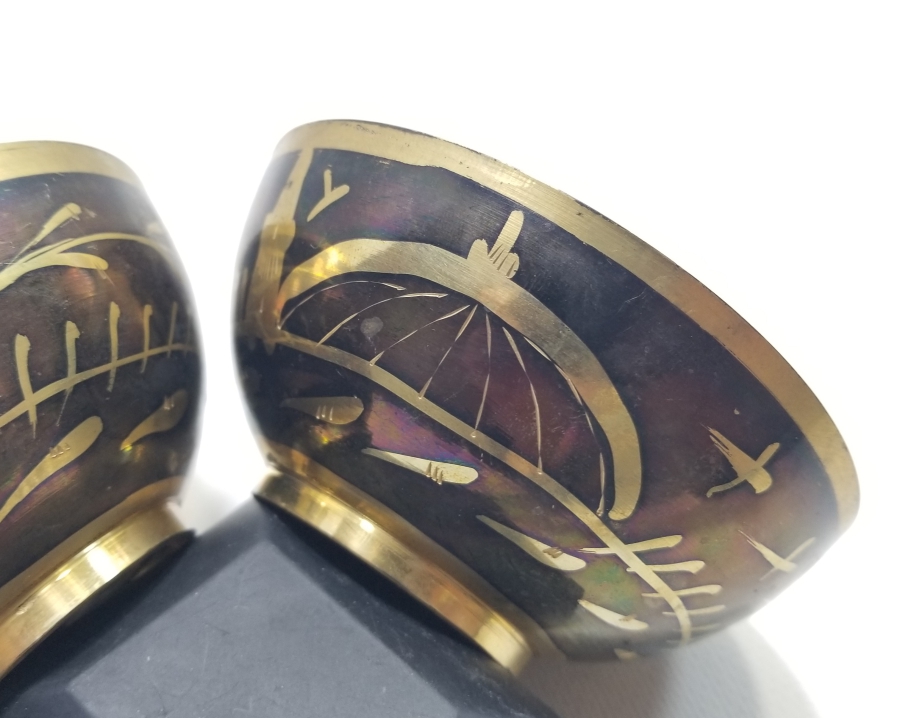 İÇ KISMI AYETLİ ANTİKA ÇİFT ŞİFA TASI