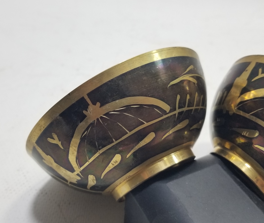 İÇ KISMI AYETLİ ANTİKA ÇİFT ŞİFA TASI