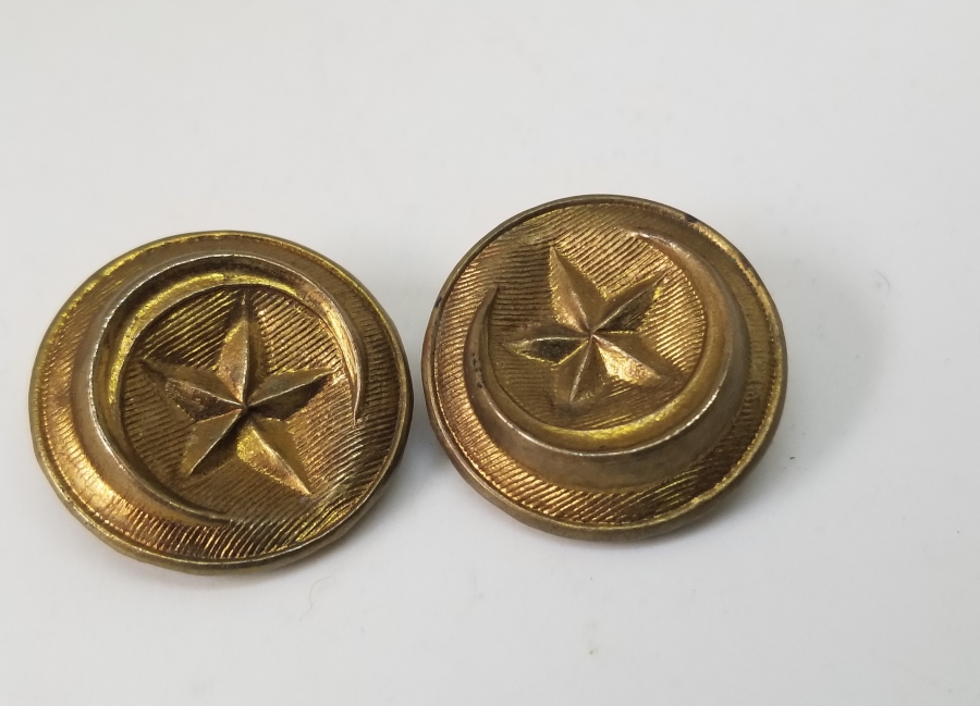 1. DÜNYA SAVAŞI DÖNEMİ ÇİFT TOPÇU SUBAY CEKETİ DÜĞMESİ