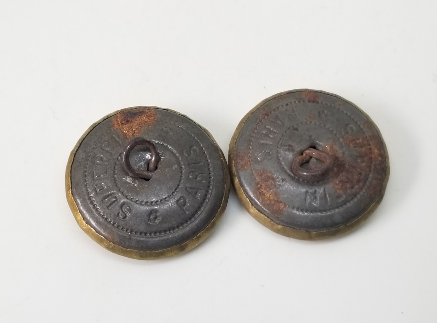 1. DÜNYA SAVAŞI DÖNEMİ ÇİFT TOPÇU SUBAY CEKETİ DÜĞMESİ