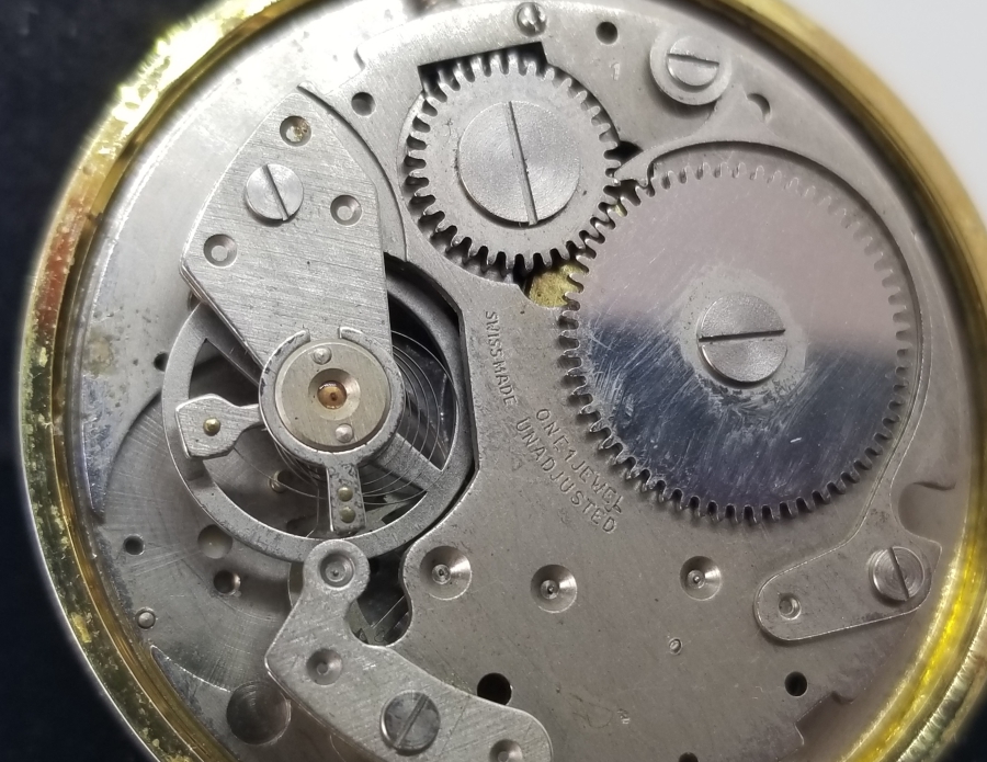 KALP FORMLU ALTIN KAPLAMA ANTİKA KOLYE SAAT