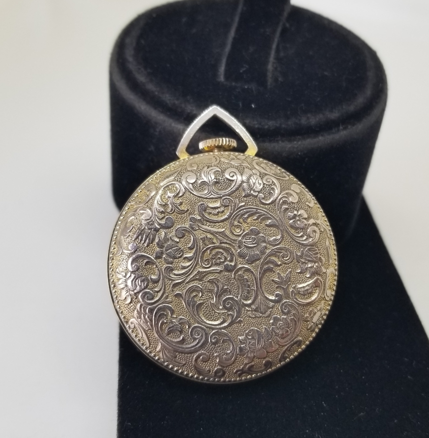 KALP FORMLU ALTIN KAPLAMA ANTİKA KOLYE SAAT