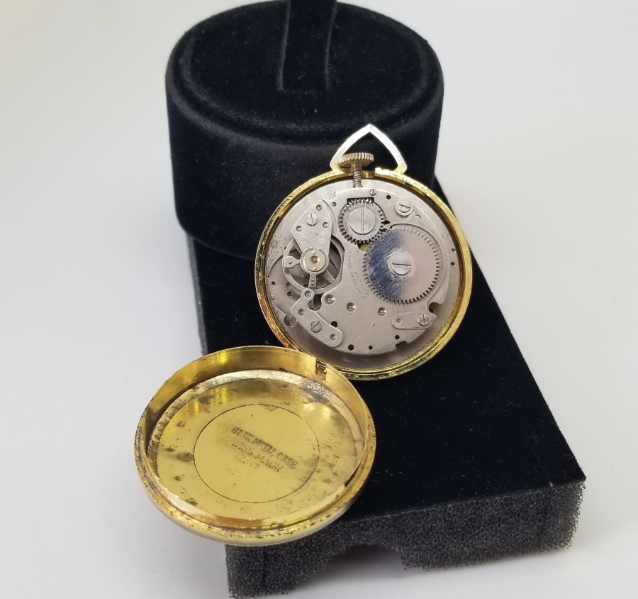 KALP FORMLU ALTIN KAPLAMA ANTİKA KOLYE SAAT