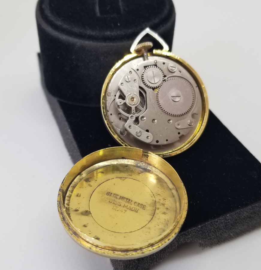 KALP FORMLU ALTIN KAPLAMA ANTİKA KOLYE SAAT