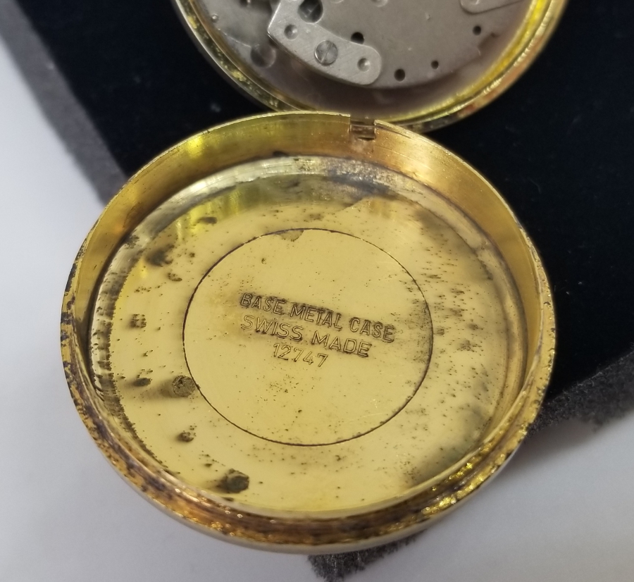 KALP FORMLU ALTIN KAPLAMA ANTİKA KOLYE SAAT