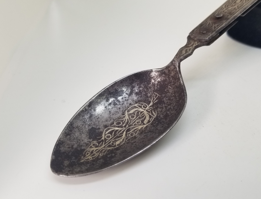 KOFGARİ İŞÇİLİKLİ OSMANLI DÖNEMİ NADİR TİPTE BURSA SEYAHAT KAŞIĞI