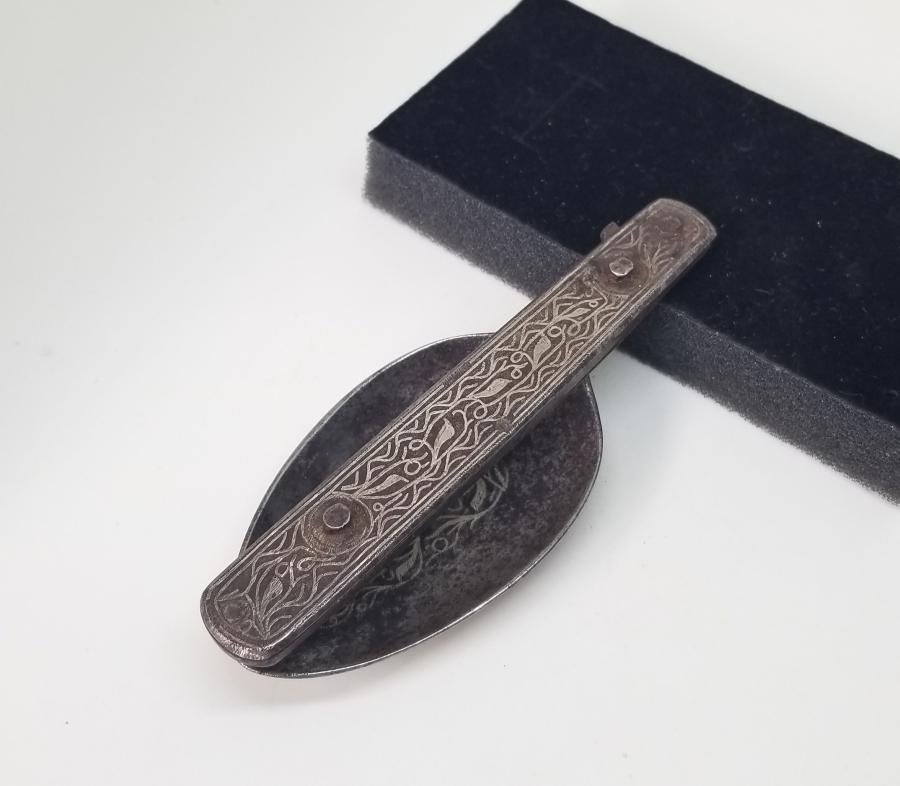 KOFGARİ İŞÇİLİKLİ OSMANLI DÖNEMİ NADİR TİPTE BURSA SEYAHAT KAŞIĞI