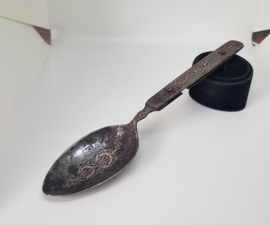 KOFGARİ İŞÇİLİKLİ OSMANLI DÖNEMİ NADİR TİPTE BURSA SEYAHAT KAŞIĞI