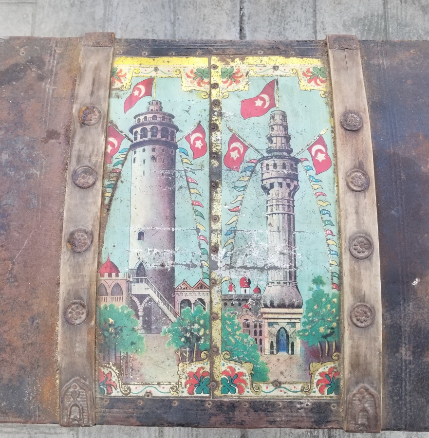 GALATA KULESİ VE TOPKAPI SARAYI SAAT KULESİ GÖRSELLİ OSMANLI DÖNEMİ SANDIK